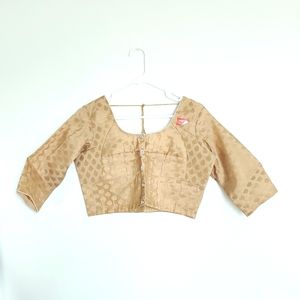 NWOT Gold Indian Saree Lehenga Blouse